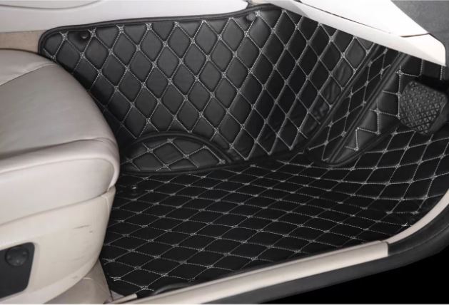 Tata Nexon 2017 Onwards Premium Diamond Pattern 7D Car Floor Mats (Set of 3, Black) - Image 2